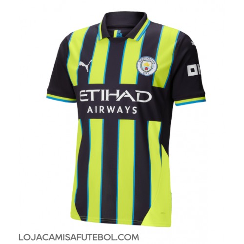 Camisa de Futebol Manchester City Equipamento Secundário 2024-25 Manga Curta